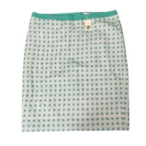 Boden Starburst Embroidered Pencil Skirt Size 16 Long